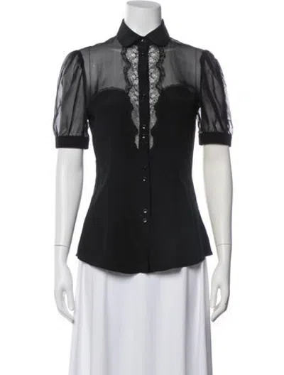 Pre-owned D&g Vintage Late 1990's - Early 2000's Blouse In Black