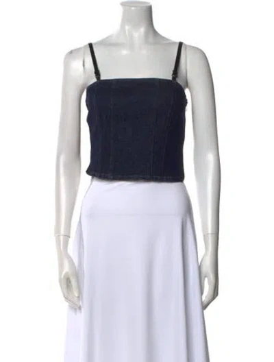 Pre-owned D&g Vintage Late 1990's - Early 2000's Crop Top In Blue