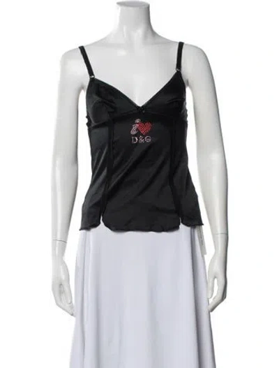 Pre-owned D&g Vintage Late 1990's - Early 2000's Top In Black
