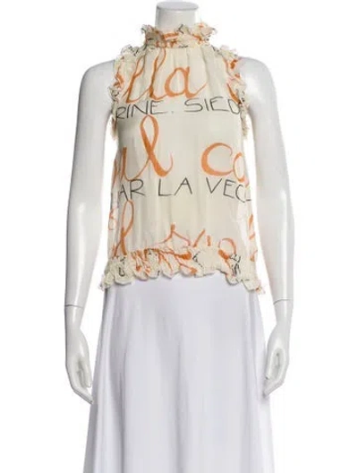 Pre-owned D&g Vintage Late 1990's - Early 2000's Top In Neutral