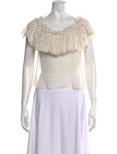 Pre-owned D&g Vintage Late 1990's - Early 2000's Top In Neutral