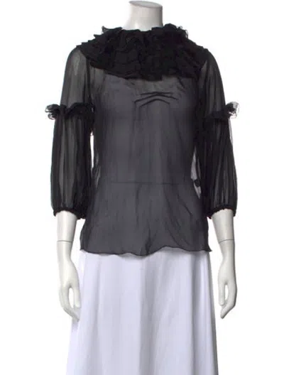 Pre-owned D&g Vintage Late 2000's - Early 2010's Blouse In Black