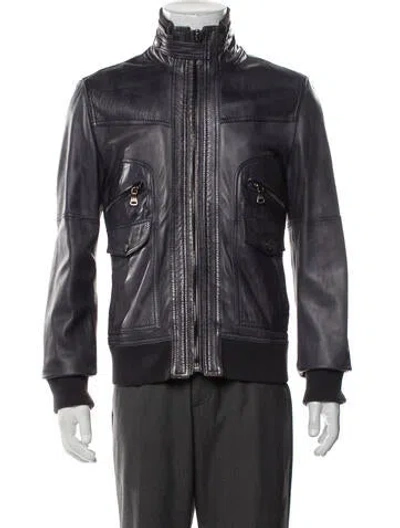 Pre-owned D&g Vintage Late 2000's - Early 2010's Bomber Jacket In Blue