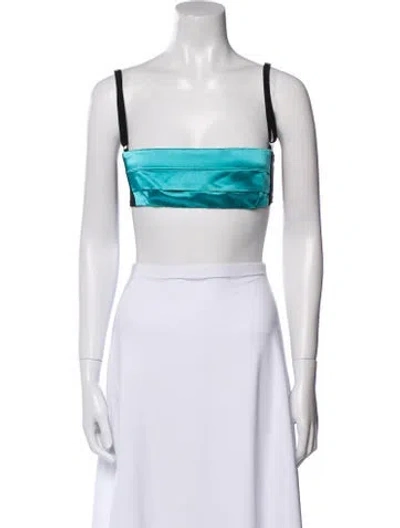 Pre-owned D&g Vintage Late 2000's - Early 2010's Crop Top In Blue
