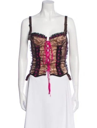 Pre-owned D&g Vintage Late 2000's - Early 2010's Crop Top In Multi