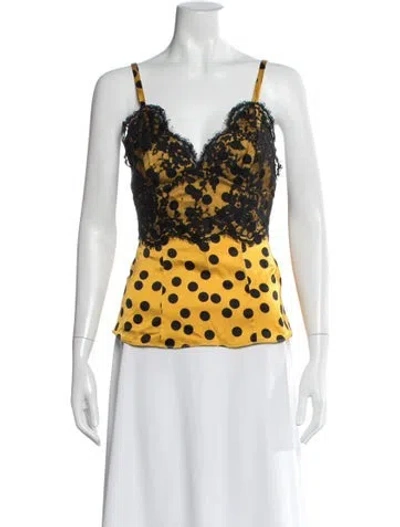 Pre-owned D&g Vintage Late 2000's - Early 2010's Crop Top In Yellow