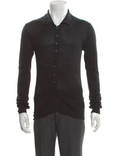 Pre-owned D&g Vintage Late 2000's - Early 2010's Polo Sweater In Black