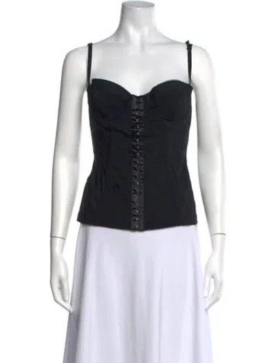 Pre-owned D&g Vintage Late 2000's - Early 2010's Top In Black