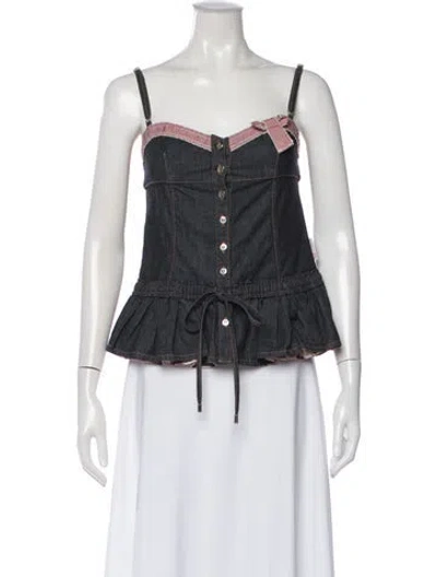 Pre-owned D&g Vintage Late 2000's - Early 2010's Top In Blue