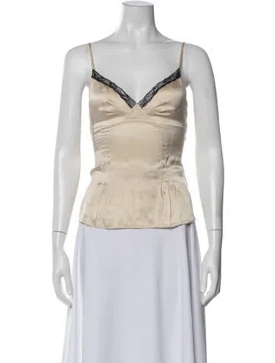 Pre-owned D&g Vintage Late 2000's - Early 2010's Top In Neutral