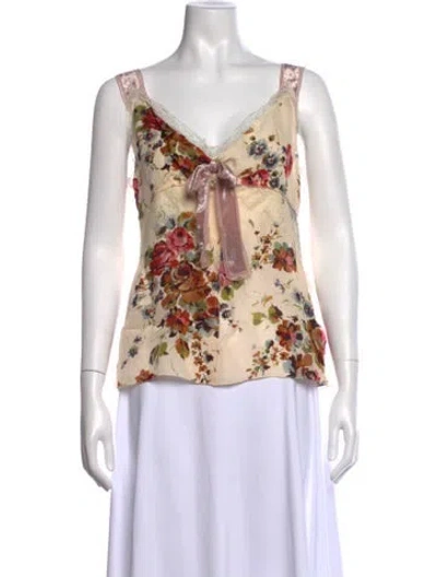 Pre-owned D&g Vintage Late 2000's - Early 2010's Top In Neutrals