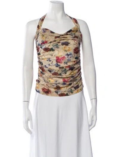 Pre-owned D&g Vintage Late 2000's - Early 2010's Top In Neutrals
