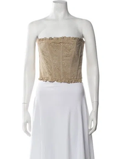 Pre-owned D&g Vintage Late 2000's - Early 2010's Top In Neutrals
