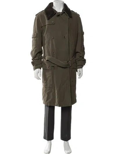 Pre-owned D&g Vintage Late 2000's - Early 2010's Trench Coat In Green