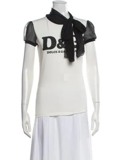 Pre-owned D&g Vintage Late 2000's - Early 2010's T-shirt In White