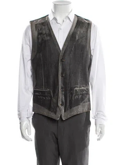 Pre-owned D&g Vintage Late 2000's - Early 2010's Vest In Gray