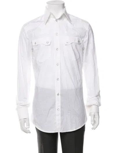 Pre-owned D&g Vintage Late 2000's - Early 2010's Western Shirt In White