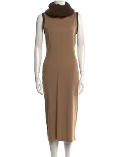 Pre-owned D&g Vintage Long Dress In Brown
