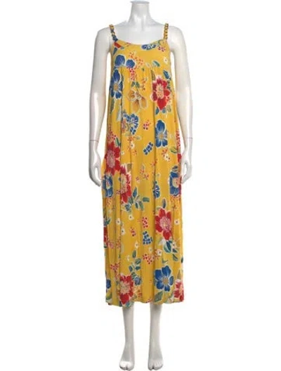 Pre-owned D&g Vintage Long Dress In Yellow