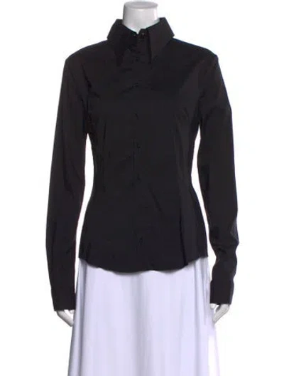Pre-owned D&g Vintage Long Sleeve Button-up Top In Black