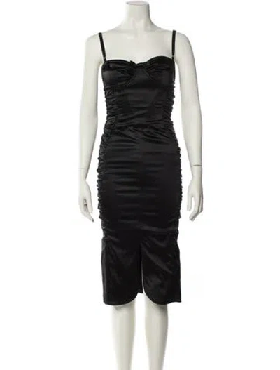 Pre-owned D&g Vintage Midi Length Dress In Black