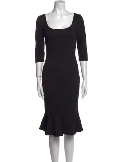 Pre-owned D&g Vintage Midi Length Dress In Black