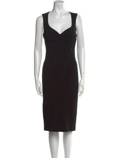 Pre-owned D&g Vintage Midi Length Dress In Black