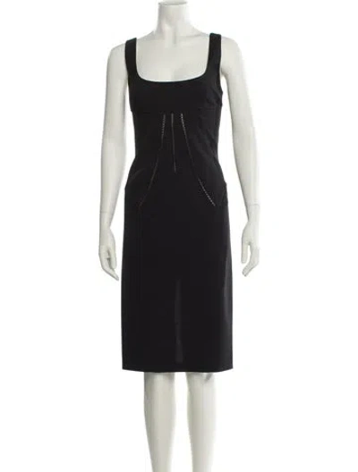 Pre-owned D&g Vintage Midi Length Dress In Black