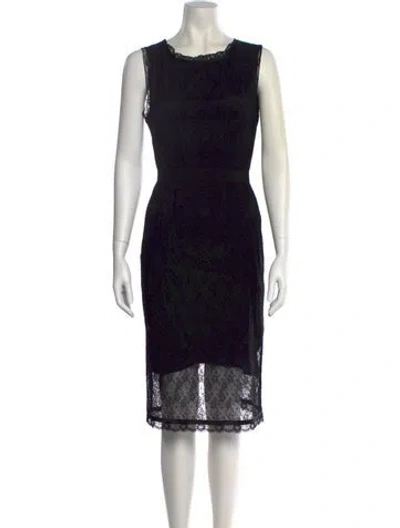 Pre-owned D&g Vintage Midi Length Dress In Black