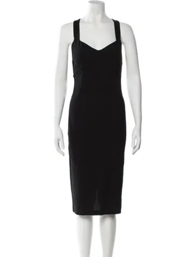 Pre-owned D&g Vintage Midi Length Dress In Black
