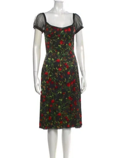Pre-owned D&g Vintage Midi Length Dress In Black