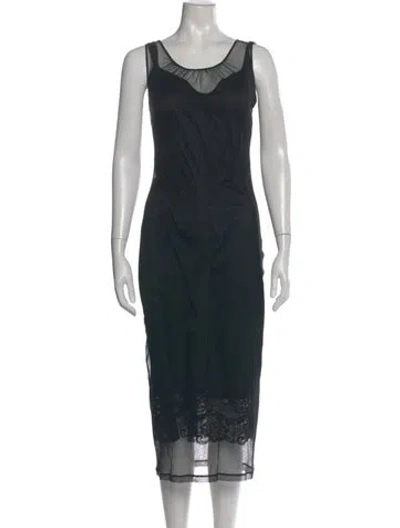 Pre-owned D&g Vintage Midi Length Dress In Black