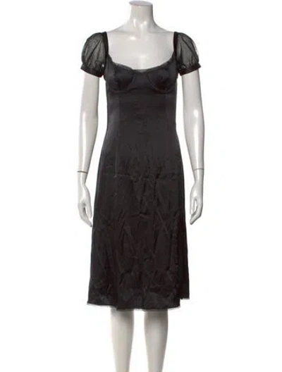 Pre-owned D&g Vintage Midi Length Dress In Black