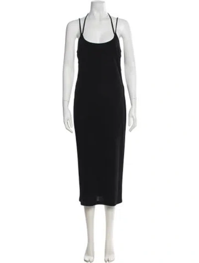 Pre-owned D&g Vintage Midi Length Dress In Black