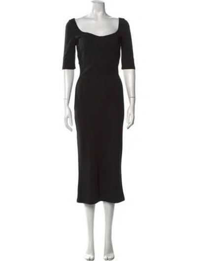 Pre-owned D&g Vintage Midi Length Dress In Black