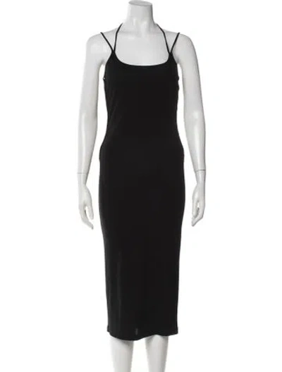 Pre-owned D&g Vintage Midi Length Dress In Black