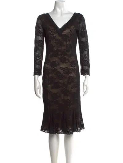 Pre-owned D&g Vintage Midi Length Dress In Black