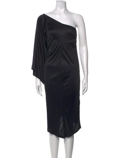 Pre-owned D&g Vintage Midi Length Dress In Black