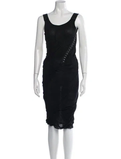 Pre-owned D&g Vintage Midi Length Dress In Black