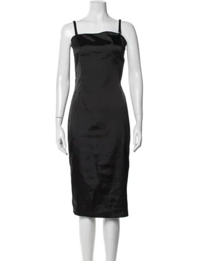 Pre-owned D&g Vintage Midi Length Dress In Black