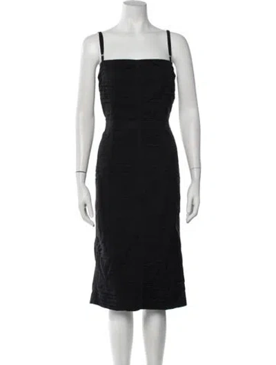 Pre-owned D&g Vintage Midi Length Dress In Black