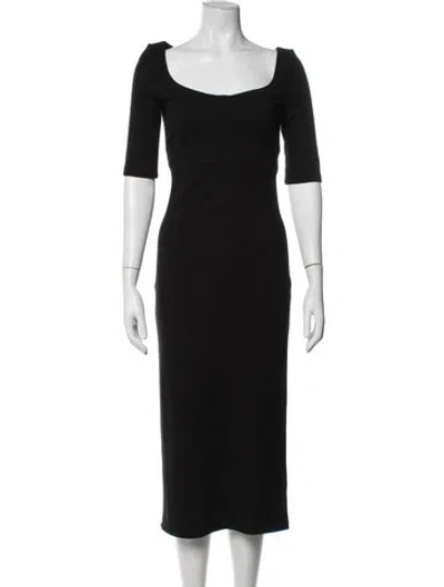 Pre-owned D&g Vintage Midi Length Dress In Black