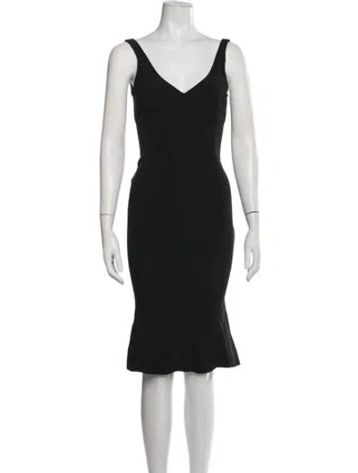 Pre-owned D&g Vintage Midi Length Dress In Black