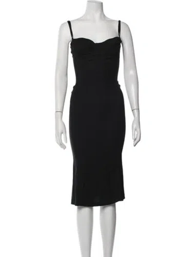 Pre-owned D&g Vintage Midi Length Dress In Black