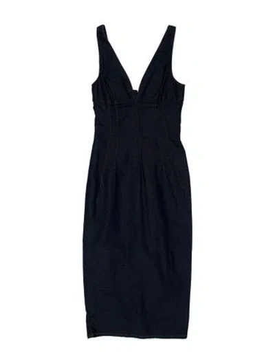 Pre-owned D&g Vintage Midi Length Dress In Blue