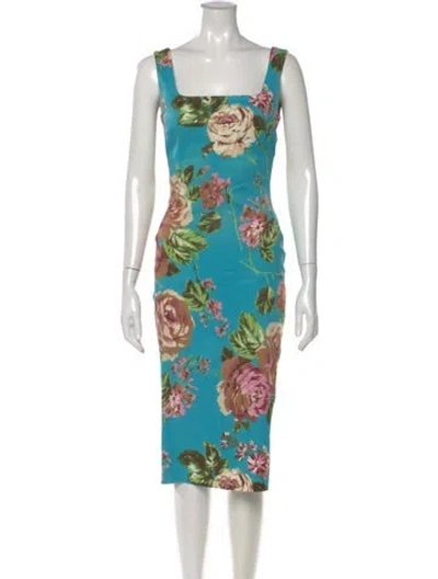 Pre-owned D&g Vintage Midi Length Dress In Blue
