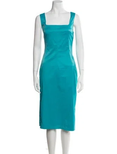 Pre-owned D&g Vintage Midi Length Dress In Blue