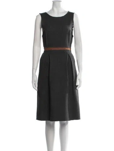 Pre-owned D&g Vintage Midi Length Dress In Grey
