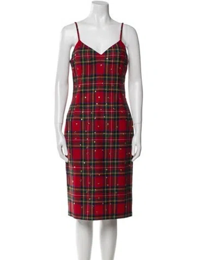 Pre-owned D&g Vintage Midi Length Dress In Multi