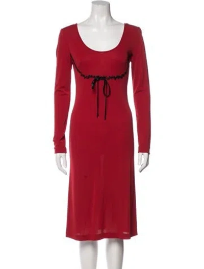 Pre-owned D&g Vintage Midi Length Dress In Multi